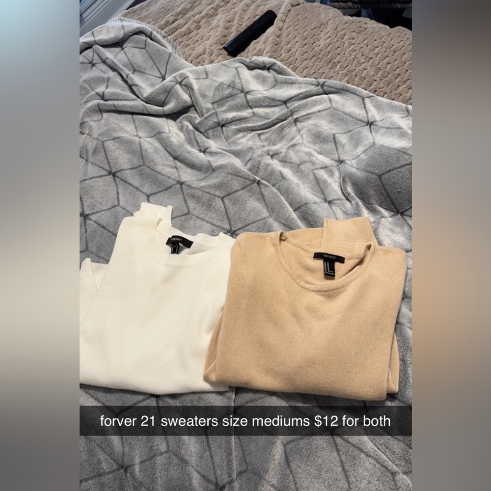 White and Tan Sweaters